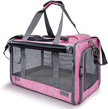 GAPZER Pet Carrier for Large and Medium Cat, Soft-Sided Pet Crate for Puppy | Dog Foldable Car Traveling Kennel Bag with Privacy Protection, Big Kitten Carrying Cage Ventilated Home Outdoor Vet Transport