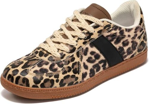 Women’s Glitter Sneakers, Sparkly Casual Shoes with Cushioned Insole and Non-Slip Gum Sole, Cute Trendy Walking Shoes for Street Outfit