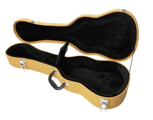 26" Deluxe Tenor Ukulele Hard Case PVC Artificial Leather Portable Protective Carrying Case