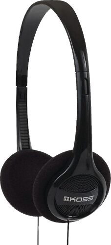 Koss KPH7 Lightweight Portable Headphone, Black, Pack of 6