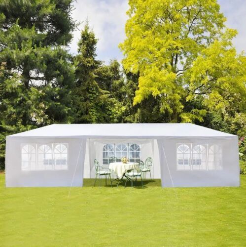 10'X30' Canopy Wedding Party Tent Gazebo Pavilion With White 7 Walls for Parties, Weddings, BBQ, Camping