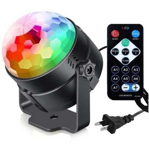 LED laser disco Light RGB Sound Activated Rotating Stage Party Lights, 8-Pack