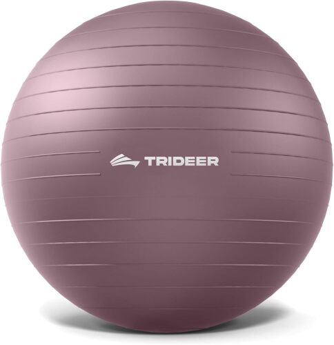 Trideer Exercise Ball, Stability Yoga Ball for Physical Therapy, Active Sitting, Pregnancy & Birth Labor Prep, Core Strength, Balance Training, Posture Improvement and Daily Stretching