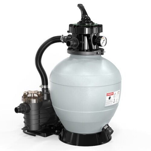 VINGLI 14 in 2087 GPH 3/4 HP Sand Filter Pump with 24-Hour Timer/Powerful Pool Filter Pump with 7-Way Valve for Above Ground Swimming Pools Up to 10500 Gallons