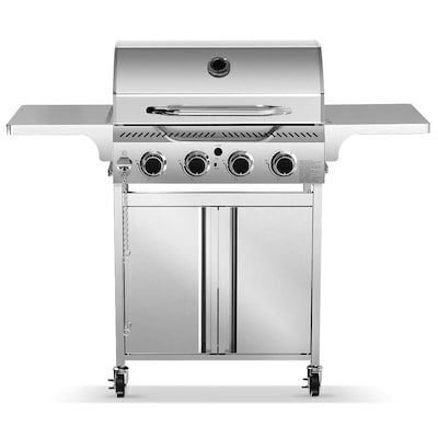 4 Burner Portable Propane Gas Grill in Stainless Steel