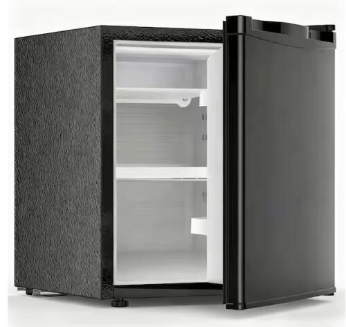 17.52 in. 1.6 cu. ft. Mini Refrigerator with Freezer, Removable Glass Shelf, Single Reversible Door in Black