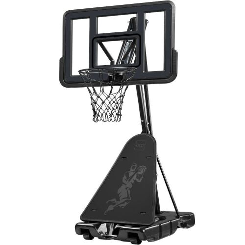 Adjustable 4.4-10ft Basketball Hoop, w/ Shatterproof Backboard, Ball Return