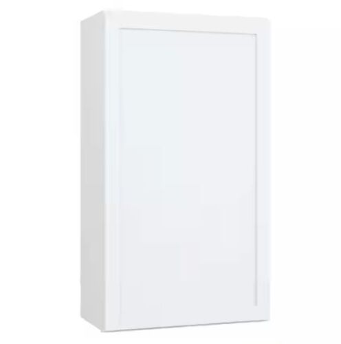 Hampton Bay Courtland 24 in. W x 12 in. D x 42 in. H Assembled Shaker Wall Kitchen Cabinet in Polar White
