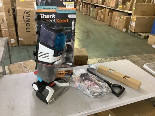 Shark CarpetXpert Upright Deep Carpet Cleaner Corded with StainStriker and Shampooer for Pets in Gray