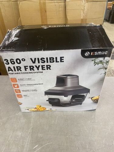 Kismile 360° Visible Air Fryer 4.5qt