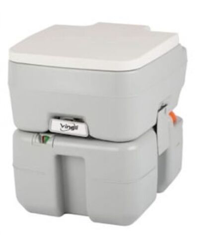 VINGLI Portable 5.3 Gallon Camping Toilet with Carrying Bag and Large Capacity Tank Gray