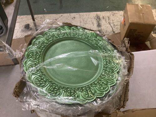 13" Green Charger Plates, 100pc