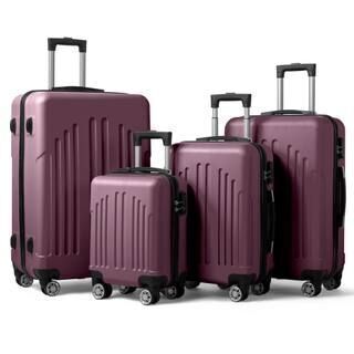 4 Piece Hardside Luggage Set - Big Case Cracked on Top