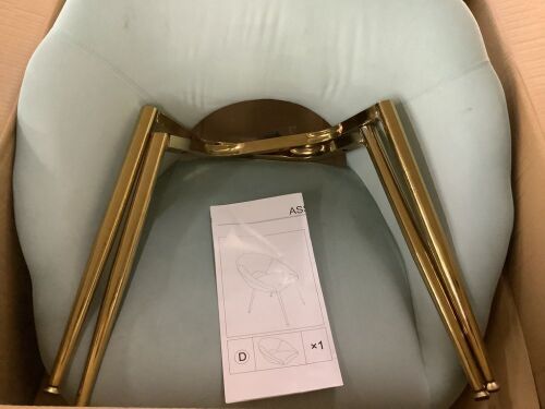 Accent Chair with Gold Legs