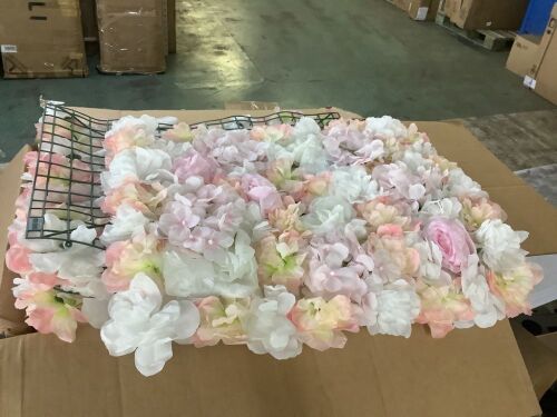 Artificial Flower Wall Panels, 24" x 16", 18 pc