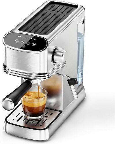20 Bar Espresso Machine with Steam Milk Frother, 45oz Removable Water Tank