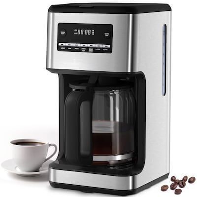 14-Cup Programmable Drip Coffee Maker with Touch Screen, Glass Carafe, Auto Shut-Off Function