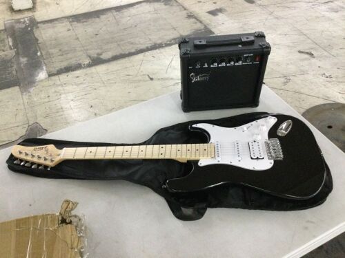 Glarry GST Electric Guitar HSS Pickups w/20W Amplifier Black