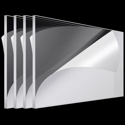 4 Pcs 24 x 36 Inch, 1/4 Inch Thick Clear Acrylic Sheets