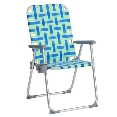 VINGLI Folding Aluminum Webbed Oversized Lawn Chair