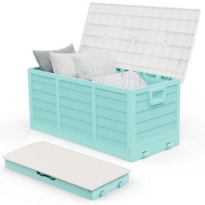 VINGLI 75 Gallon Collapsible Outdoor Storage Box with Lid