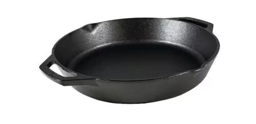 Lodge 12 in. Cast Iron Skillet in Black with Dual Handles