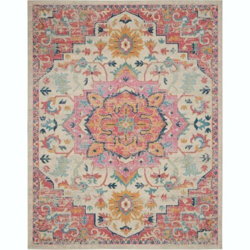 Nourison Passion 6' x 9' Ivory Pink Bohemian Indoor Rug