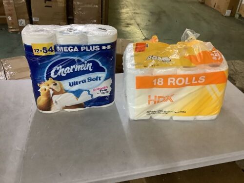 Lot of Charmin Toilet Paper & HDX Paper Towels