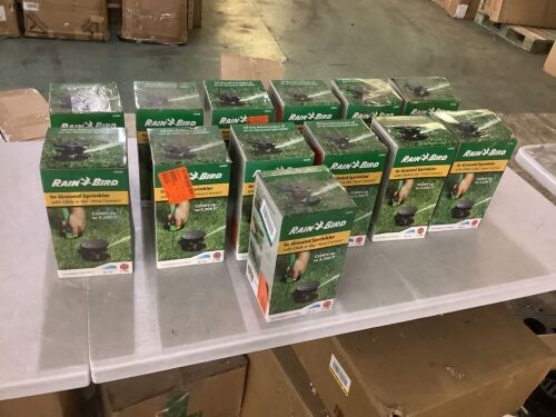 Lot of (13) Rain Bird 5250 sq. ft. LG3HE In-Ground Impact Sprinkler with Click-N-Go Hose Connect, 360 or 20-340° Pattern, Adjustable 26-41 ft.