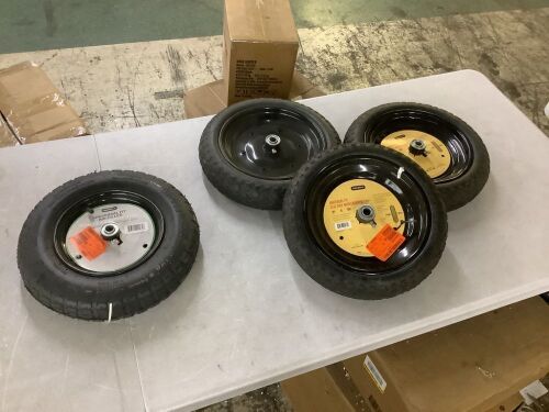 Lot of (4) Wheelbarrow Tires