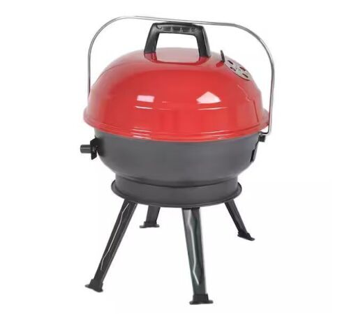 14 in. Portable Charcoal Grill in Red