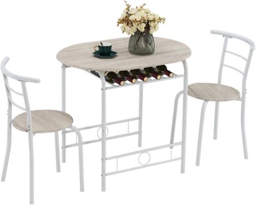VINGLI 3 Piece Small Kitchen Table Set for 2