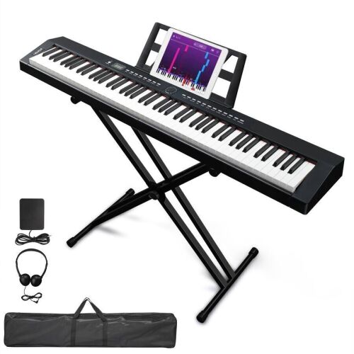 88 Key Piano Keyboard Semi-Weighted with Stand