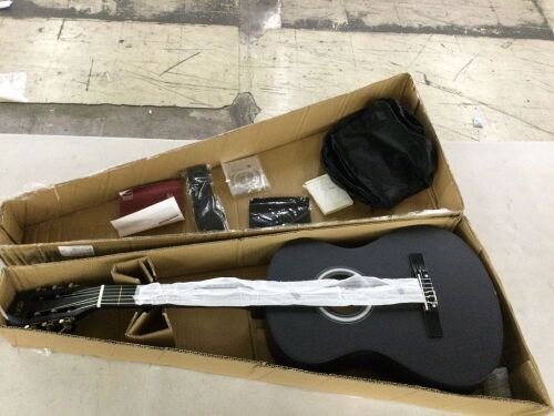 Beginner Acoustic Guitar Set w/ Case, Strap, Extra Strings - 38in