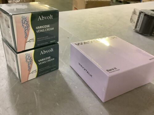Lot of (2) Varicose Vein Cream & (1) Wavytalk Precision Roller