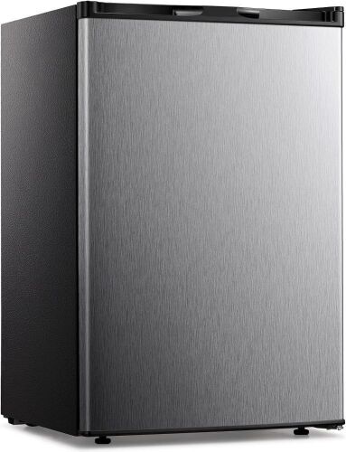 3.0 Cu.ft Upright Mini Freezer, Adjustable Thermostat, Removable Shelves, Reversible Single Door