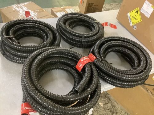 Lot of (4) TOTALPOND 1 in. x 20 ft. Corrugated Tubing