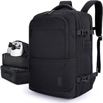 BAGSMART 37L Expandable Travel Backpack with Packing Cubes and Shoe Pouch