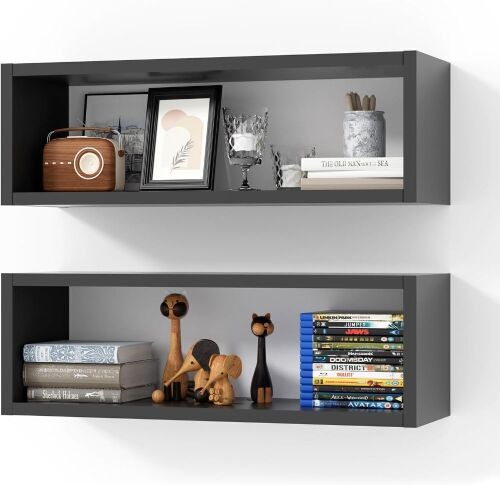 24in Floating Cube Shelves, Set of 2