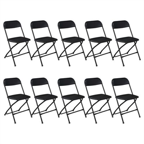 10 Pack Plastic Folding Chairs