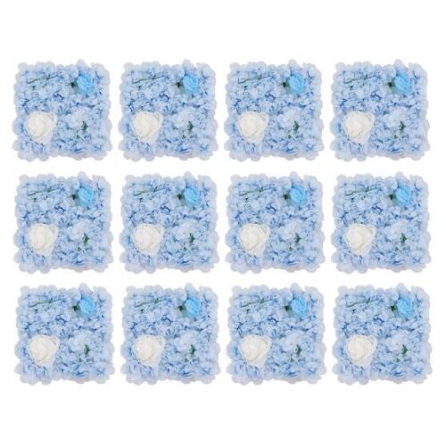 Artificial Flower Wall Panels, 15" x 15", 12 pc