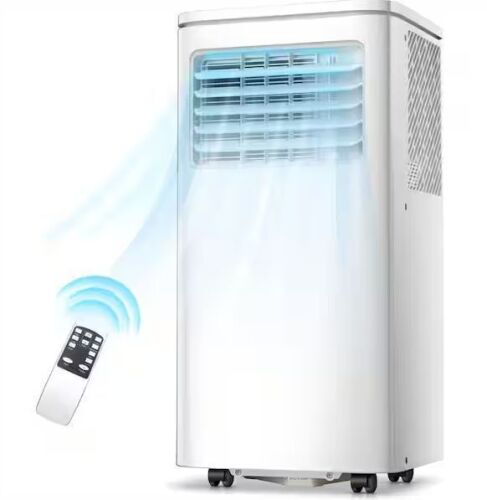 10,000 BTU (6,000 BTU DOE) 115-Volt Quiet 55 dB Portable Air Conditioner Dehumidifier and Remote to 300 sq. ft. White