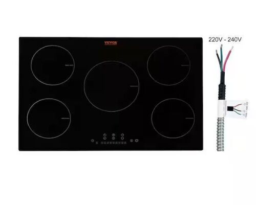 VEVOR Electric Built-in Magnetic Cooktop 30 in. 5 Burners Induction Stove Top 9200 Watt
