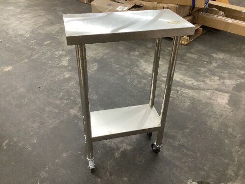 24" x 12" x 38" Stainless Steel Table with Wheels