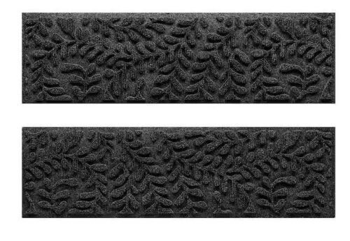 Bungalow Flooring Waterhog Boxwood 8.5 in. x 30 in. PET Polyester Indoor Outdoor Stair Tread Cover, 4 Pack