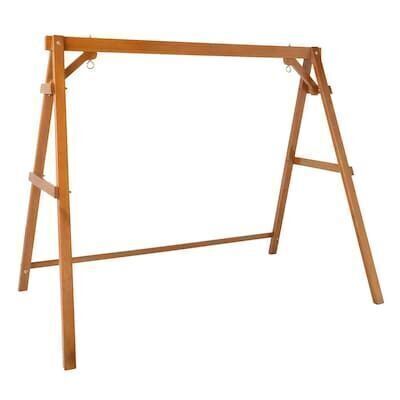 VINGLI 6.9 FT 660 LBS Upgraded A-Frame Wooden Swing Frame with Stability Bar