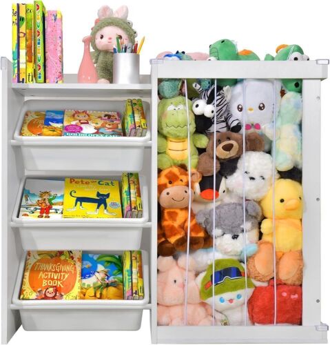 Mpow Plush Animal Storage Rack + Toy Storage Box