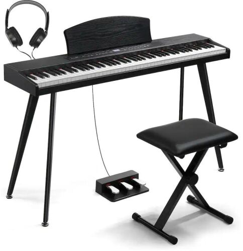 88 Key Keyboard Piano with Adjustable Height Bench