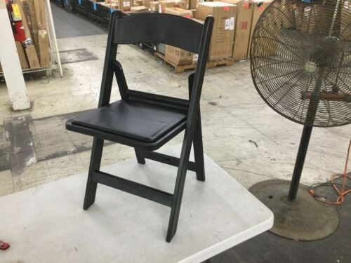 Black Folding Chairs, 4 Pack