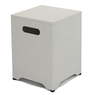 Metal Propane Tank Storage Patio Side Table - Loose Hardware